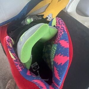 High-Top Sneaker with Neon Green Tongue air Jordan retro 5 se never worn